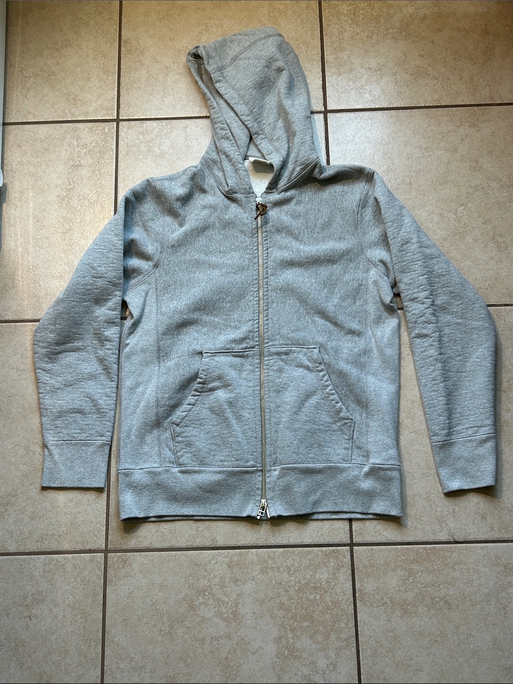 3sixteen Heavyweight Full Zip Hoodie Grey Men's Size M Made In Canada